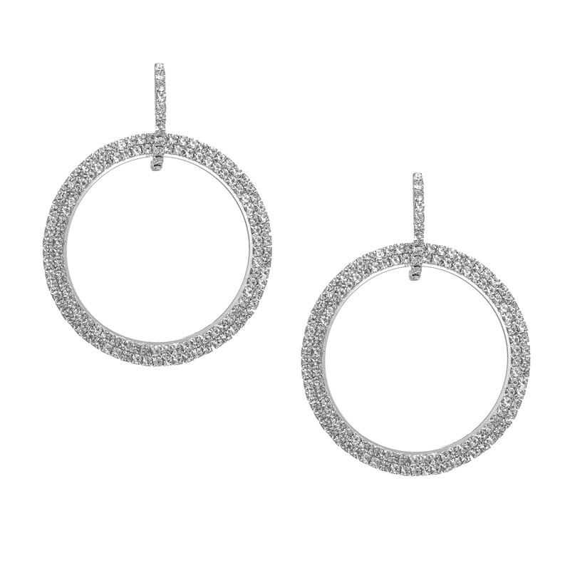 Bridal Crystal Statement Earrings Style 01