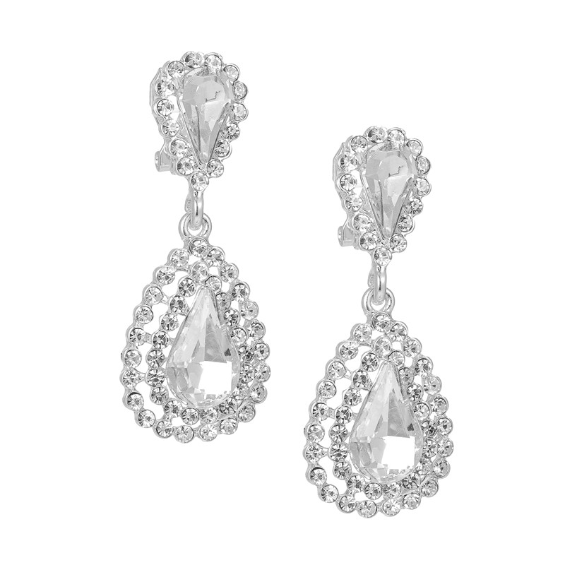 Bridal Crystal Statement Earrings Style 02