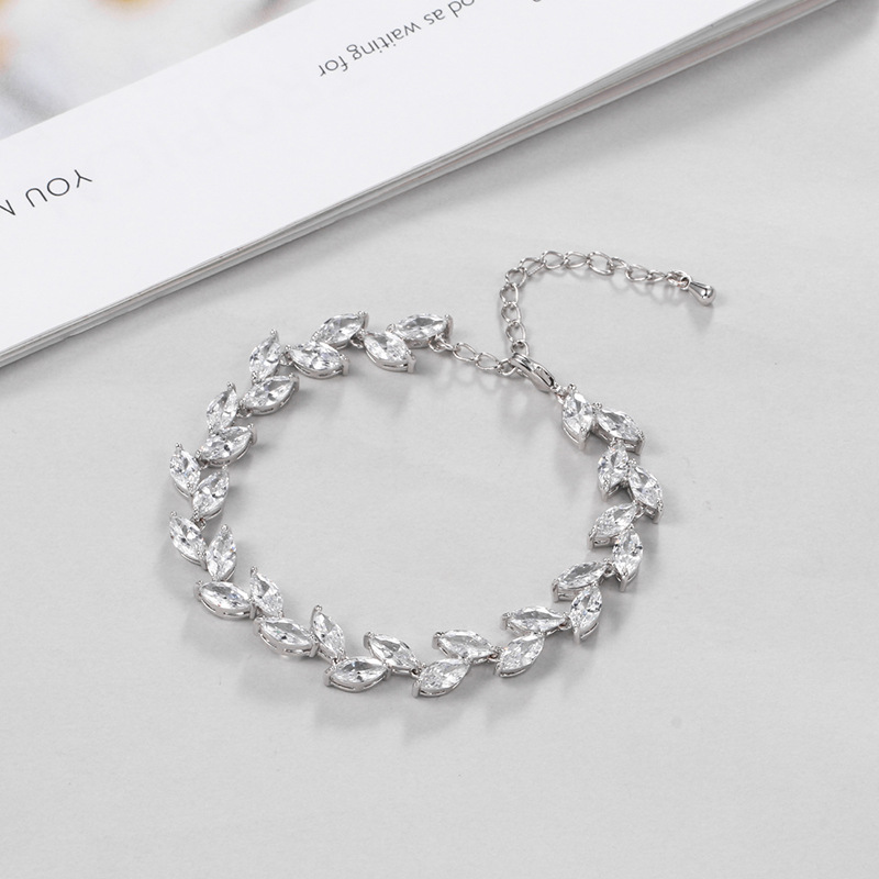 Bridal Leaf Crystal Bracelet Lifestyle