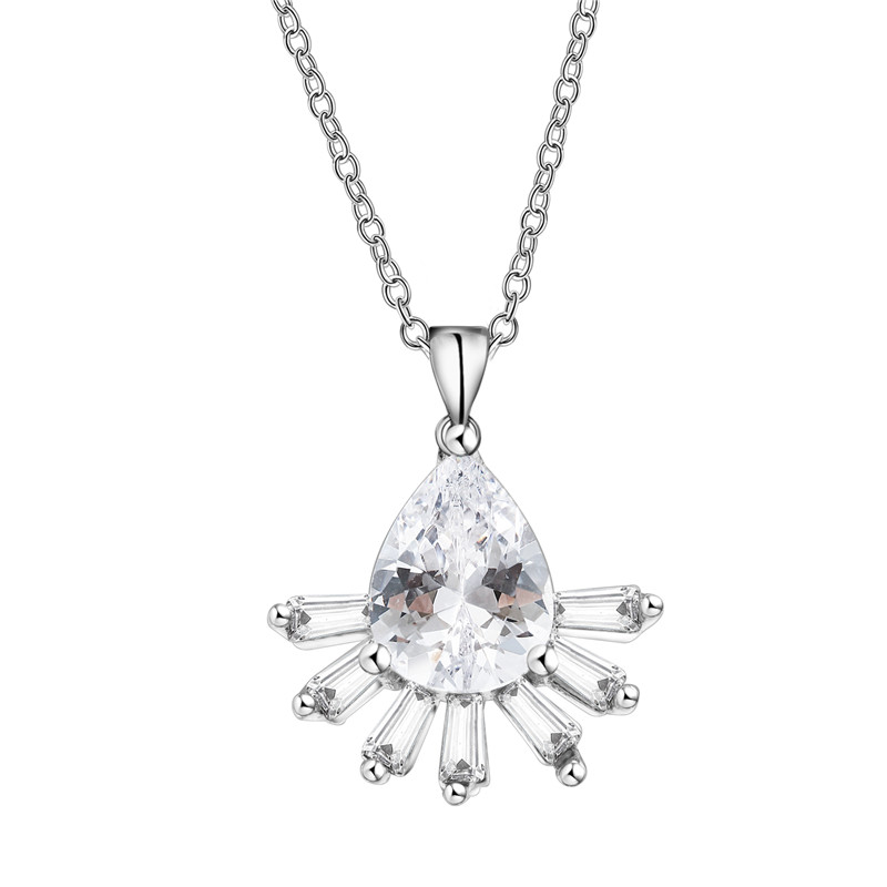 Classic Teardrop Bridal Necklace Set