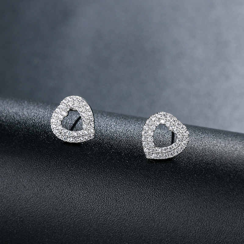 Cocktail Crystal Heart Earrings