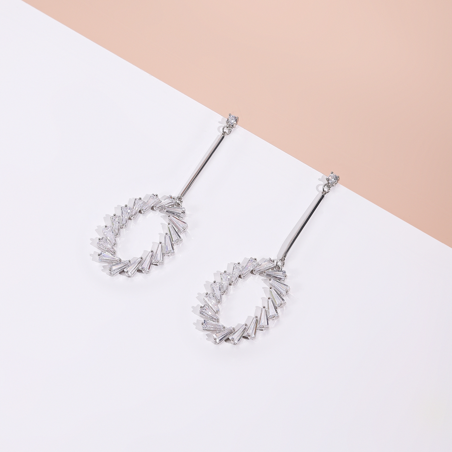 Cocktail Crystal Hoop Earrings
