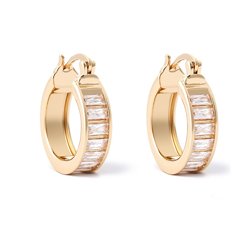 Cocktail Gold Huggie Earrings