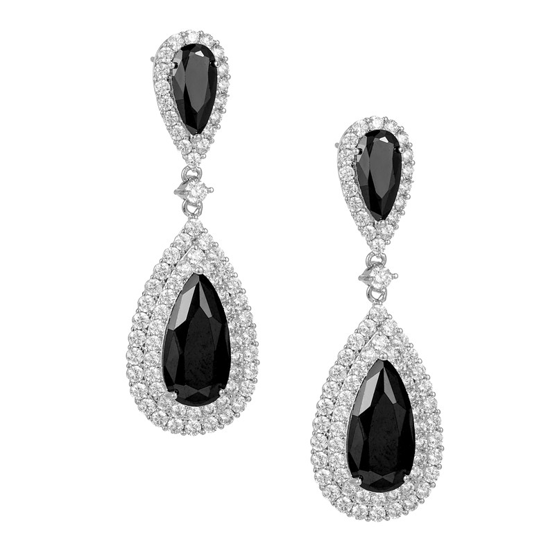 Formal Crystal Statement Earrings Style 01