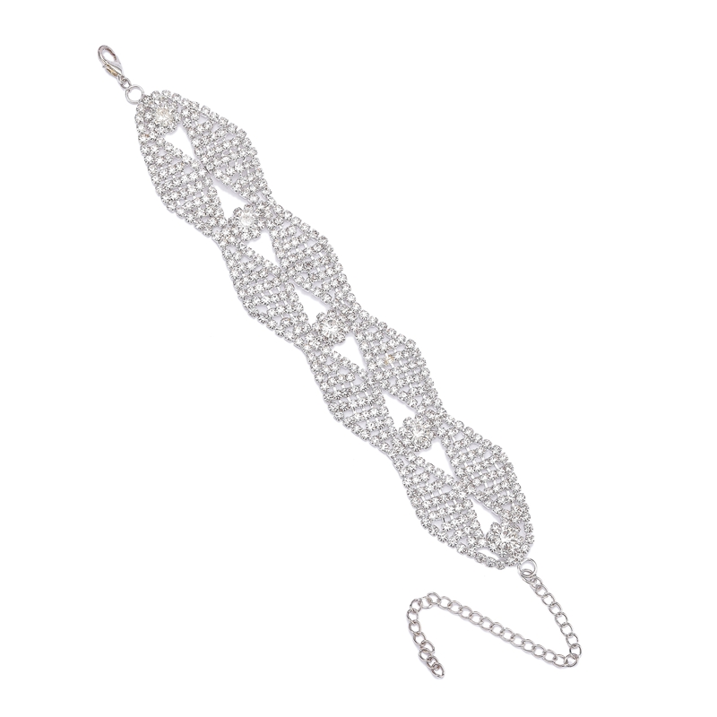 Geometric Crystal Cuff Bracelet