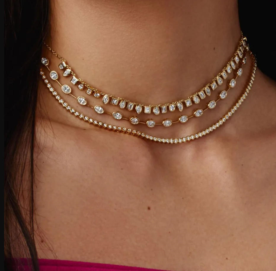 Layered Choker Cocktail Necklace