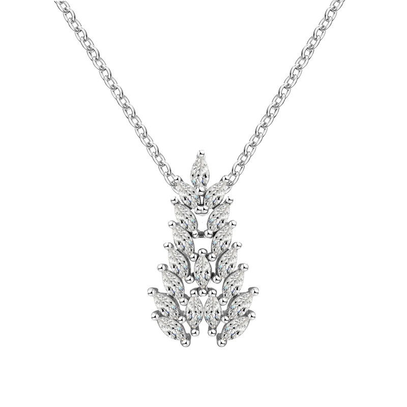 Leaf Marquise Bridal Necklace Set