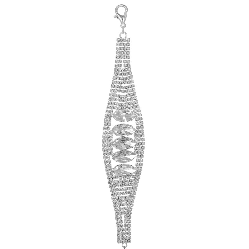 Marquise Crystal Wide Bracelet