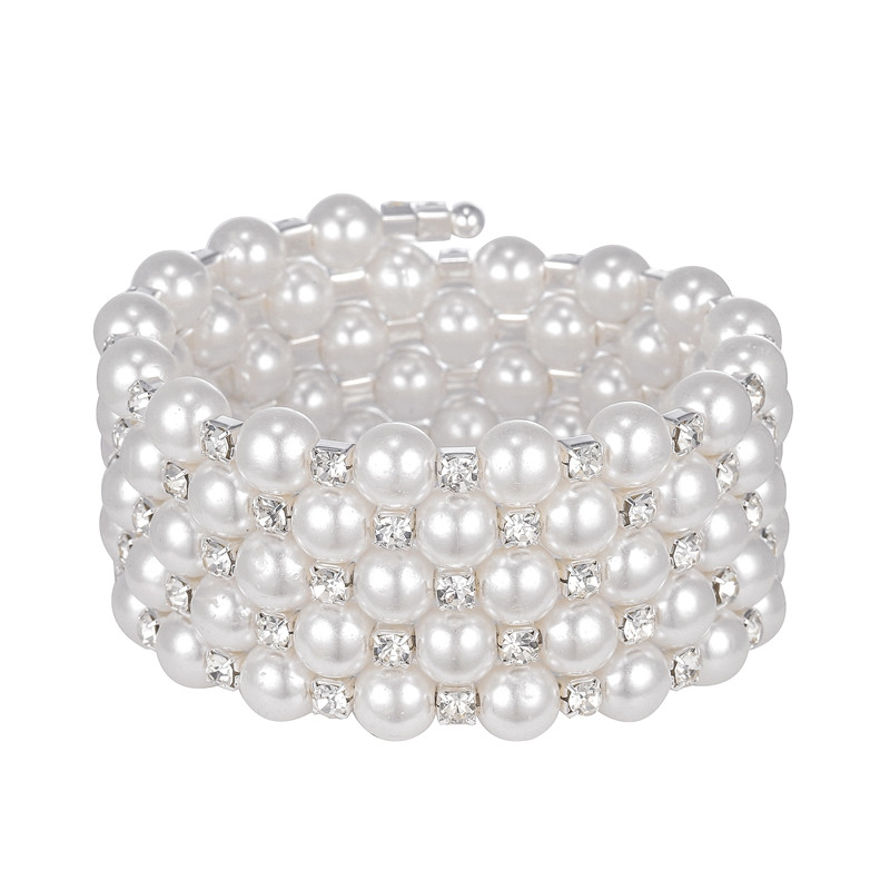 Multi Pearl Crystal Bracelet
