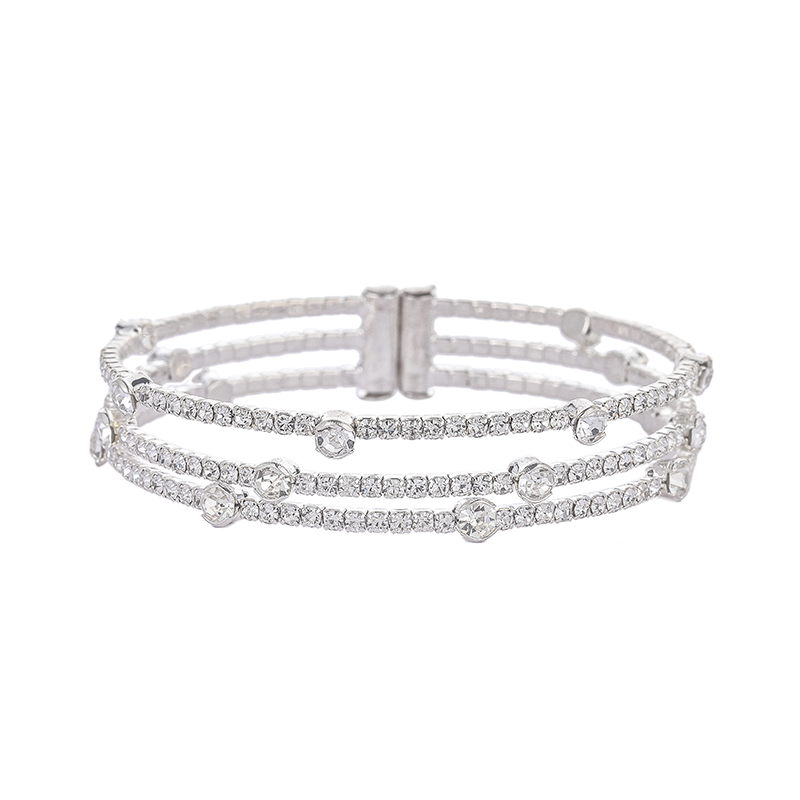 Multi Row Fine Crystal Bracelet