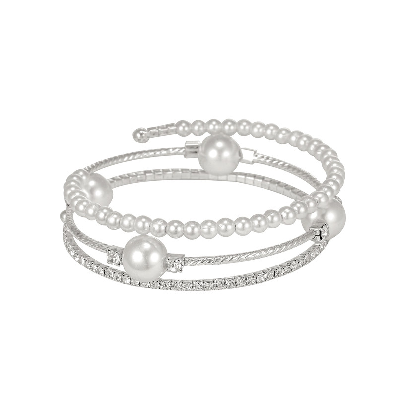 Pearl Crystal Layer Bracelet