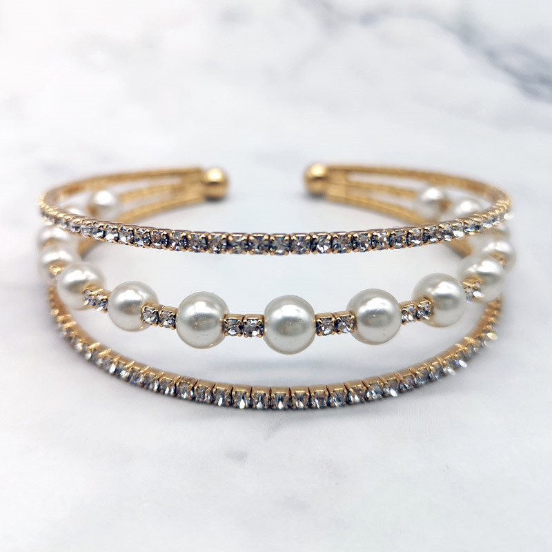 Pearl Crystal Tennis Bracelet