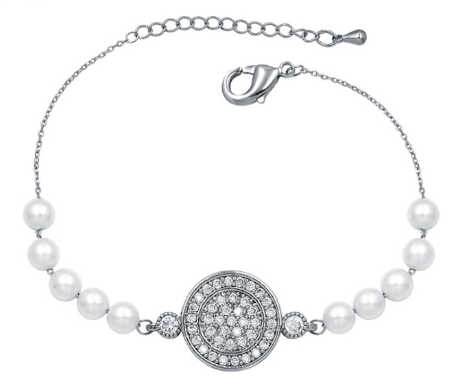 Pearl Round Crystal Bracelet