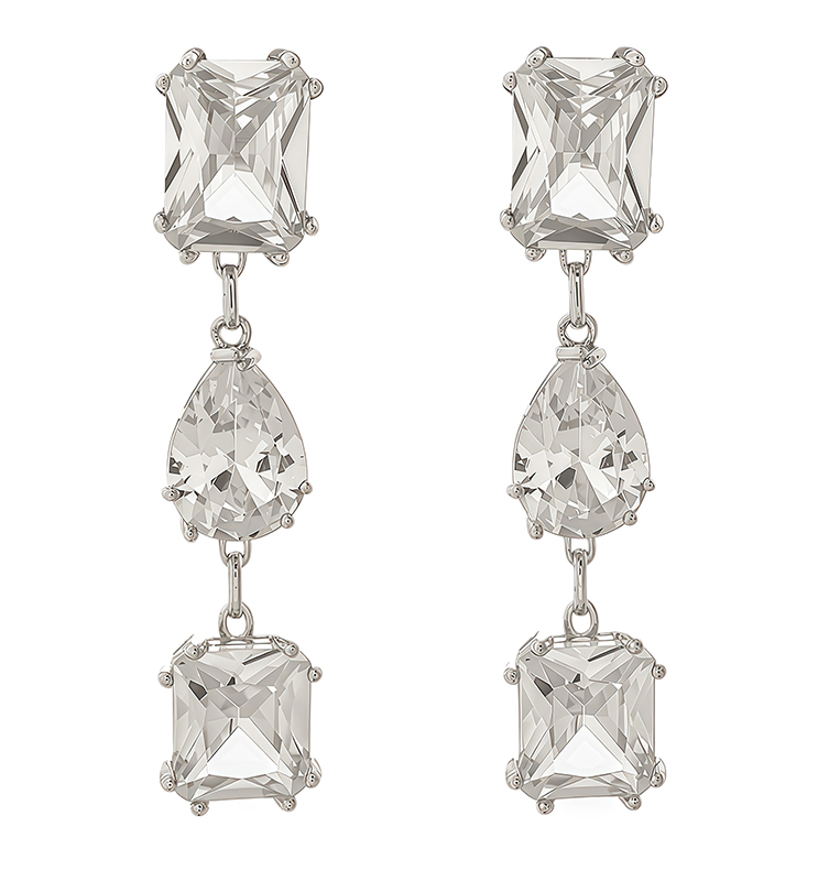 Prom Crystal Huggie Earrings