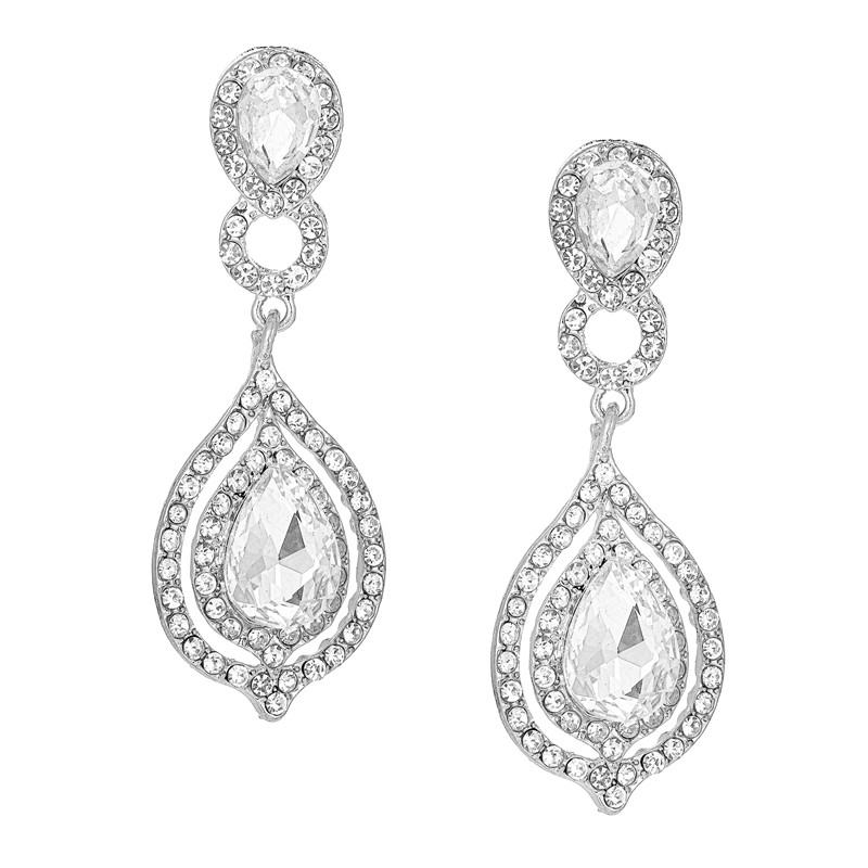 Prom Crystal Statement Earrings Style 09