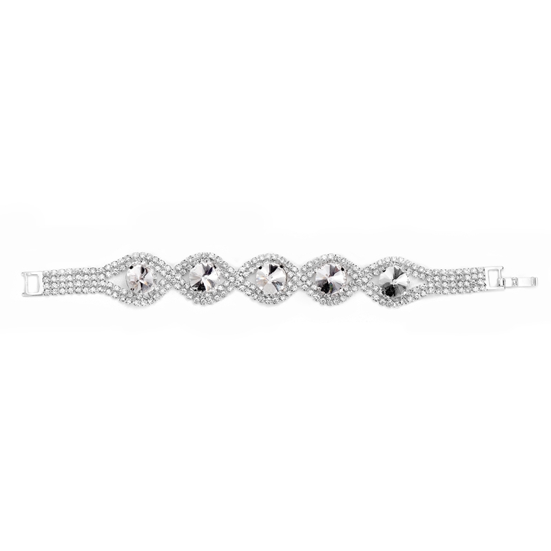 Slim Crystal Statement Bracelet