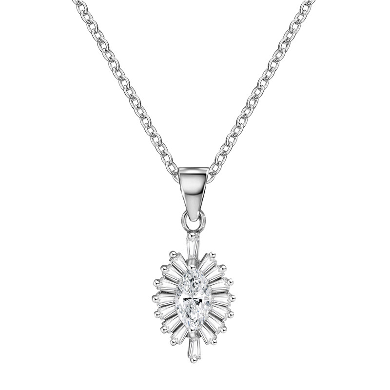 Small Marquise Floral Necklace Set