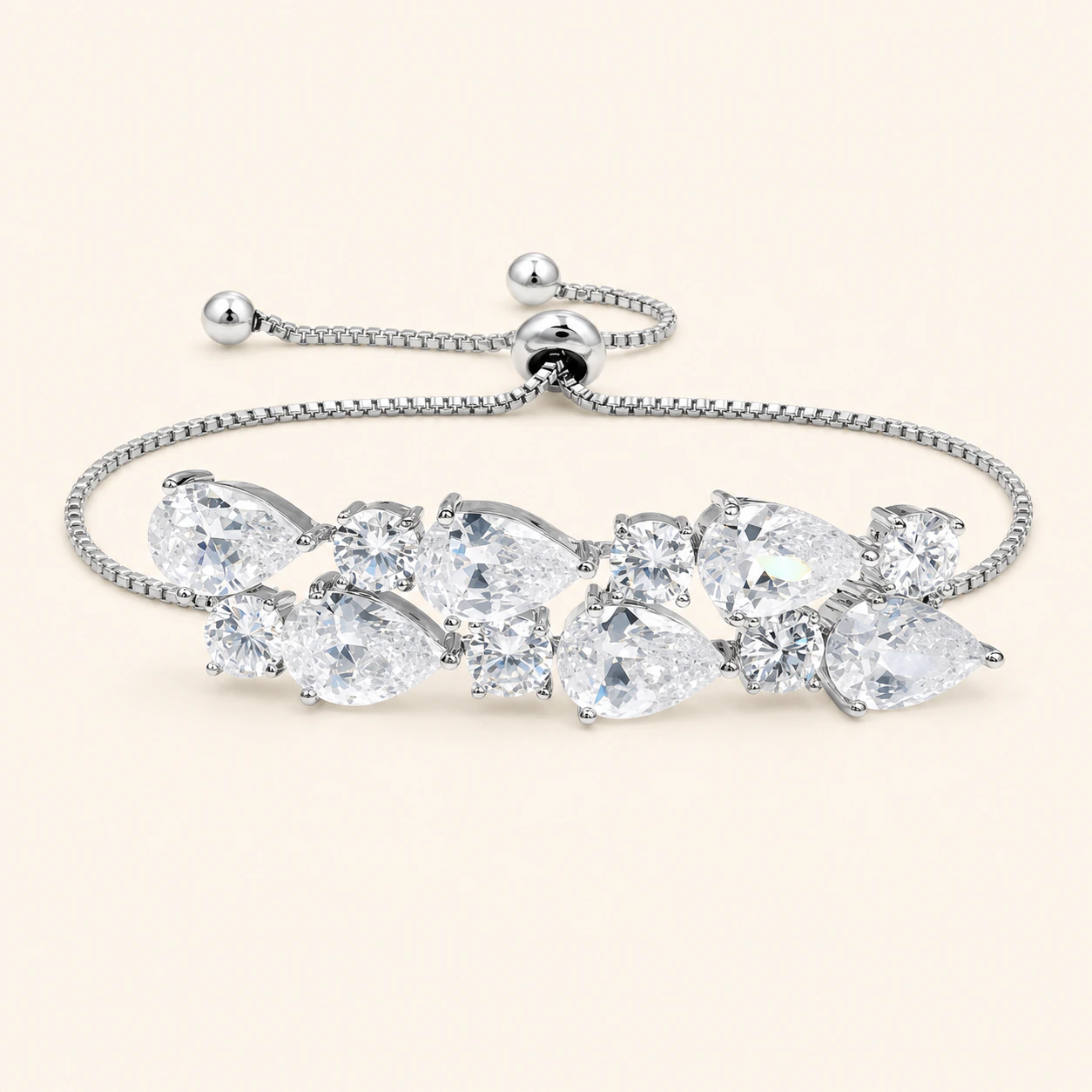 Statement Pear Crystal Bracelet