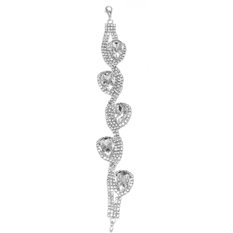 Teardrop Crystal Statement Bracelet