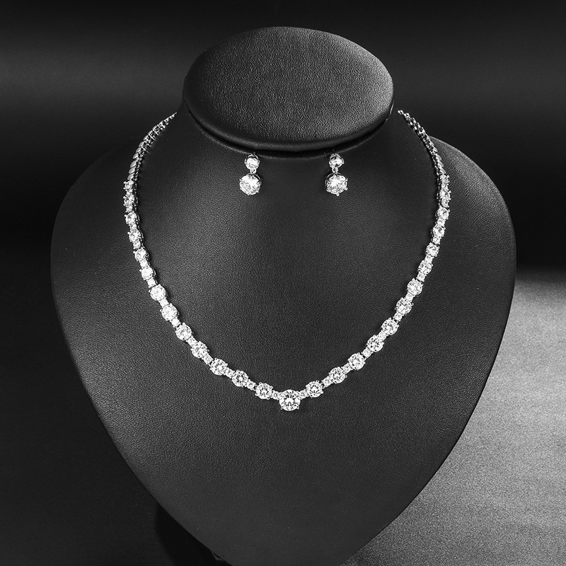 Tennis Crystal Necklace Set
