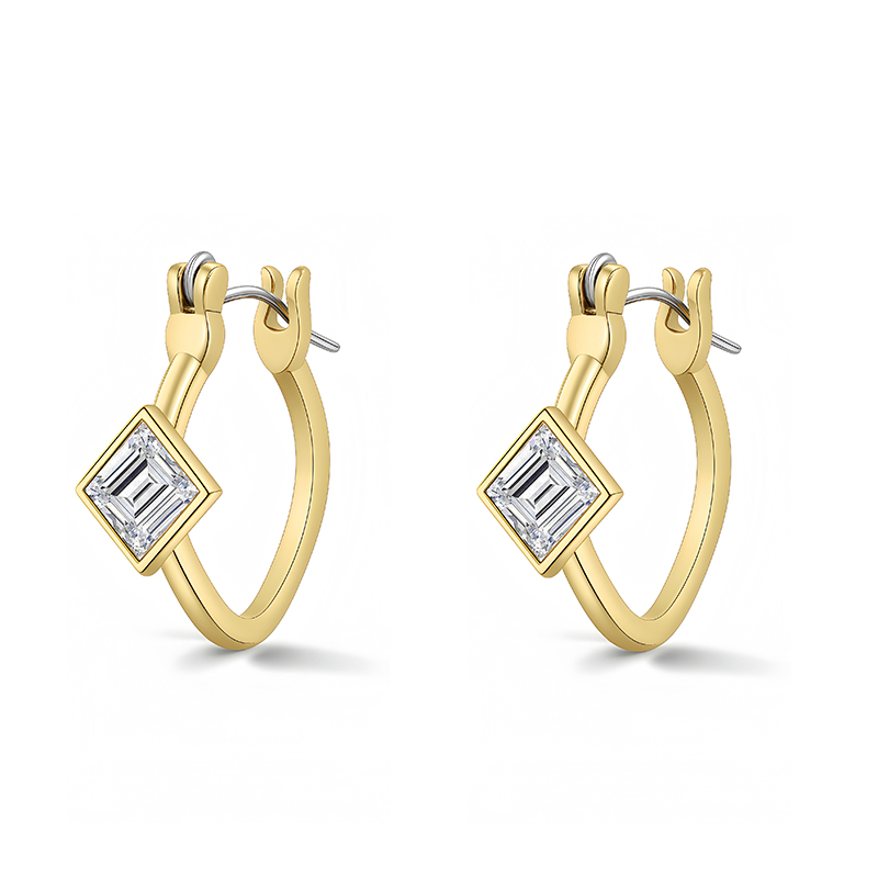 Wedding Guest Crystal Hoop Earrings