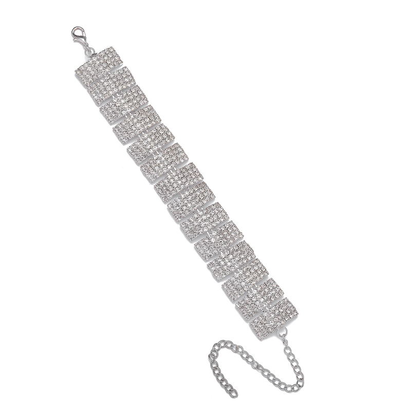 Wide Crystal Cuff Bracelet